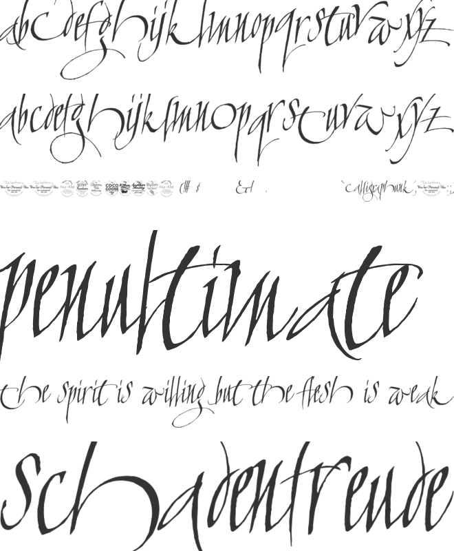 cAlLiGrApHuNk font preview