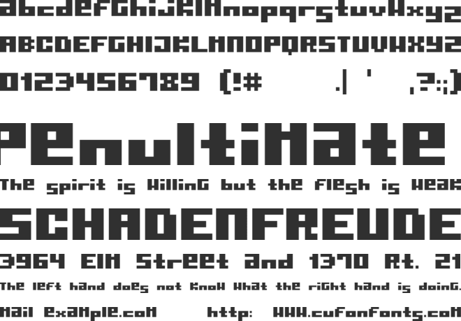 Pormask font preview