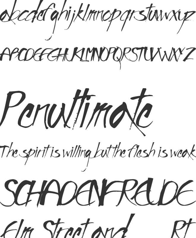 Impronta font preview