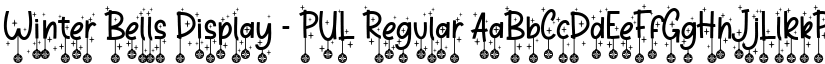 Winter Bells Display - PUL Regular font