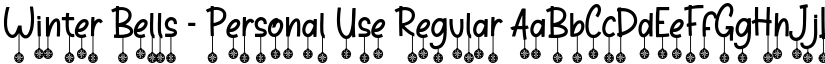 Winter Bells - Personal Use Regular font