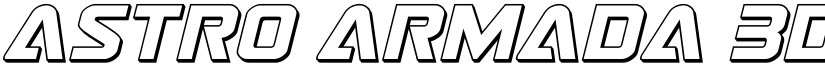 Astro Armada 3D Italic Regular font