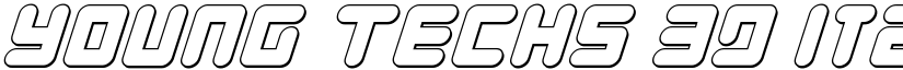 Young Techs 3D Italic font