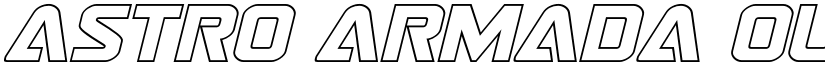 Astro Armada Outline Italic Regular font