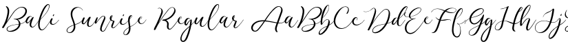 Bali Sunrise Regular font