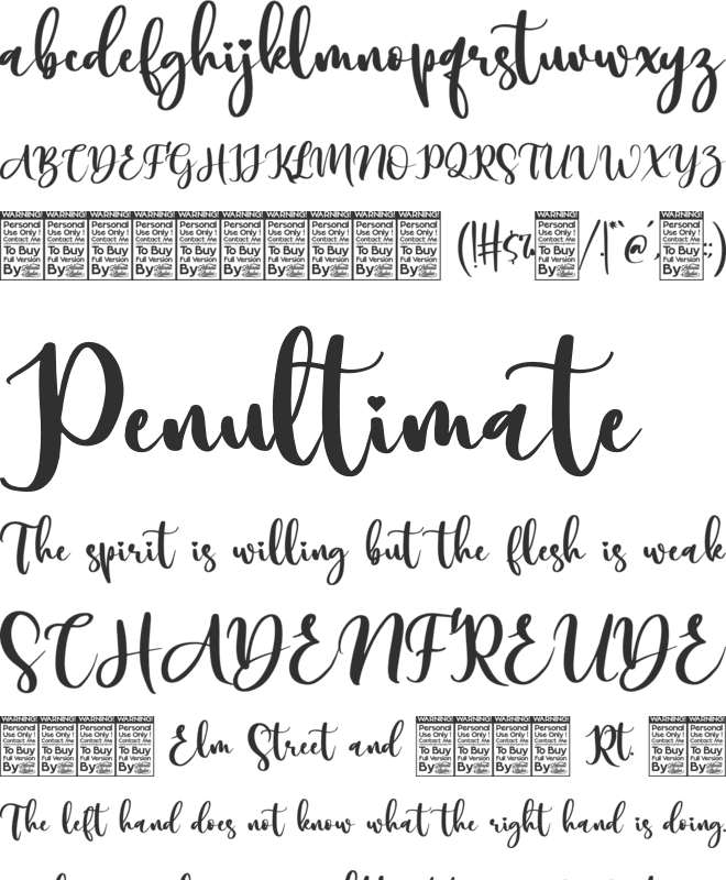 Winter Christmas font preview