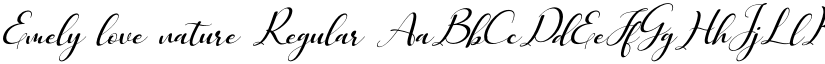 Emely love nature Regular font