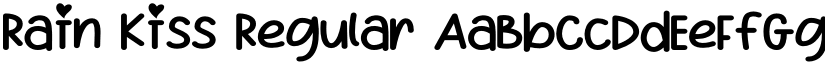 Rain Kiss Regular font