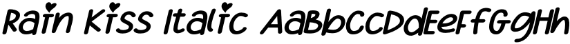 Rain Kiss Italic font
