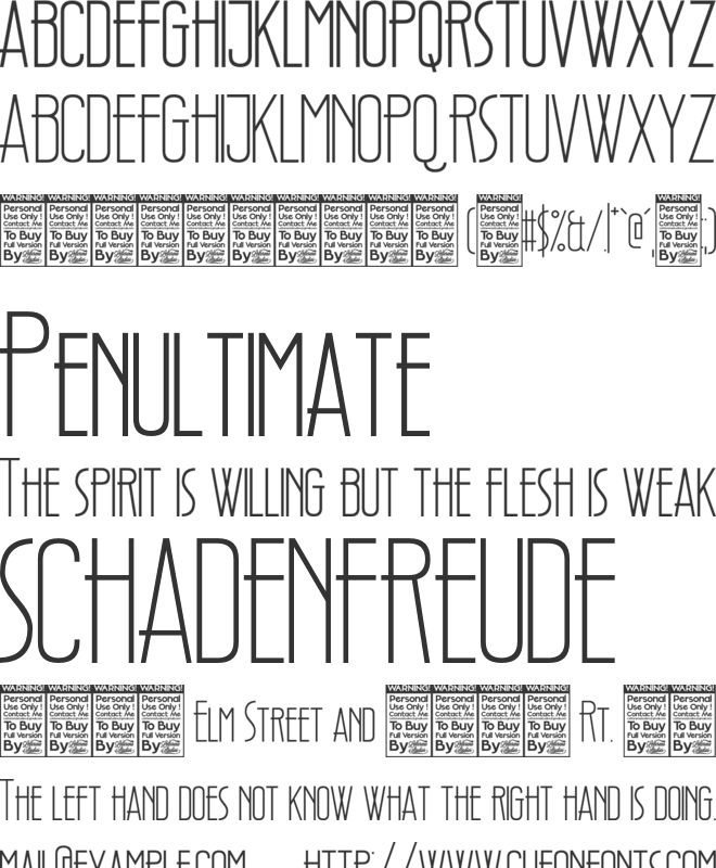 Wellcome Paradise font preview