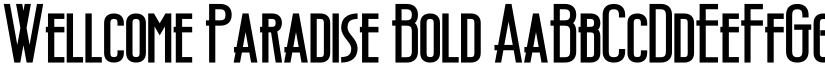 Wellcome Paradise Bold font