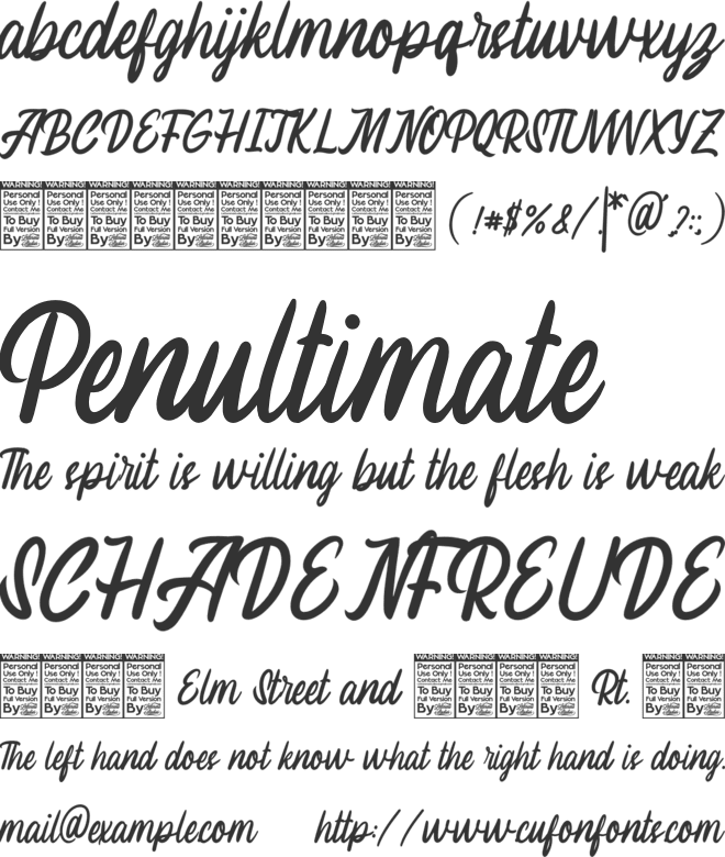 Melissa font preview