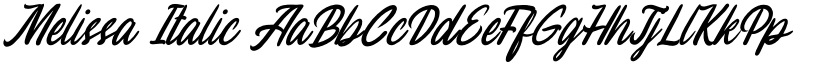 Melissa Italic font