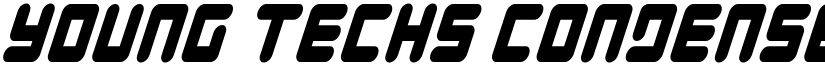 Young Techs Condensed Italic font