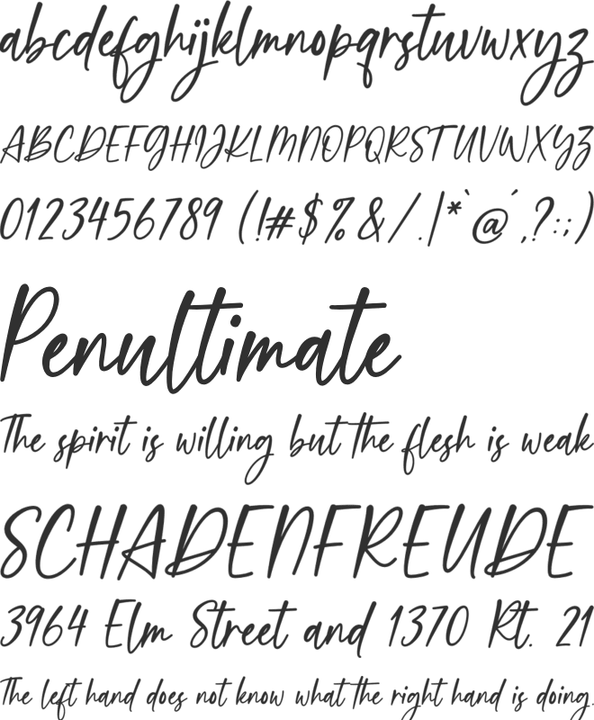 Sweet Meredith font preview