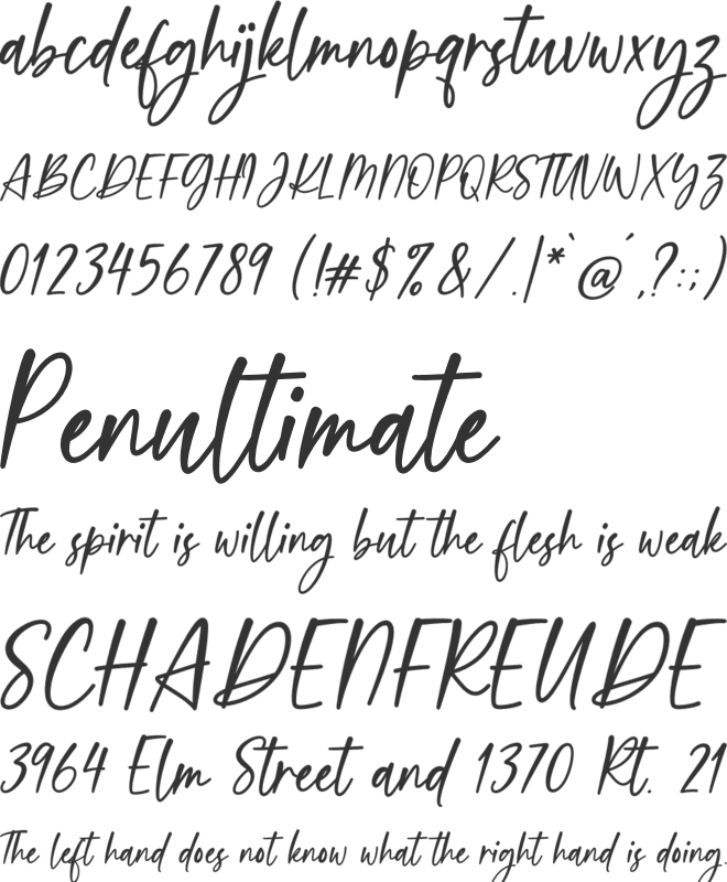 Sweet Meredith font preview