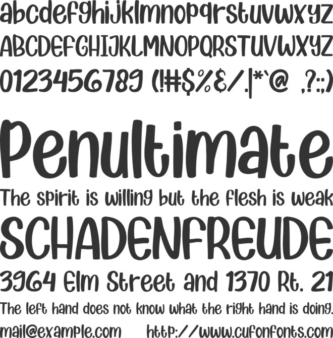 Kids Monday font preview