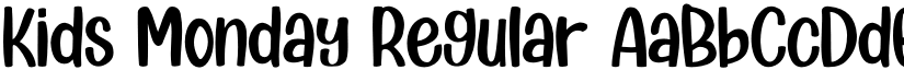 Kids Monday Regular font