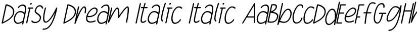 Daisy Dream Italic Italic font