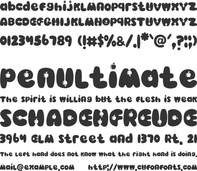 Apple Kids font preview