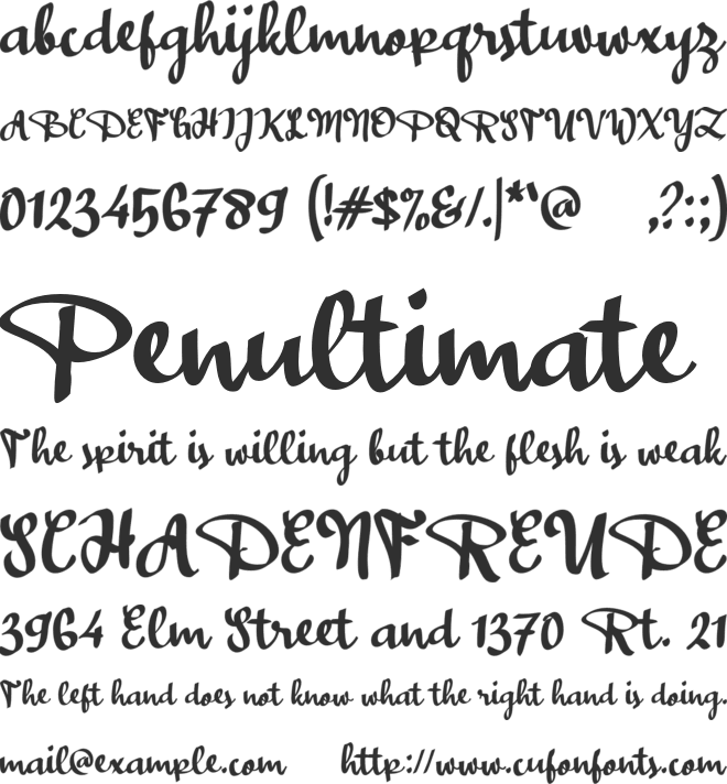 a Asalkan font preview