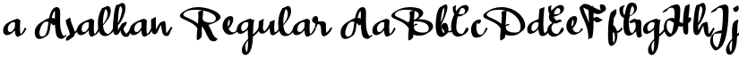 a Asalkan Regular font