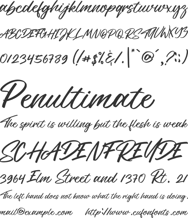 Tribista font preview