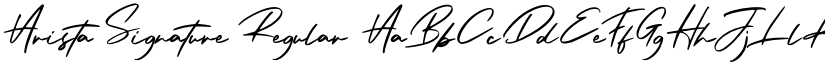 Arista Signature Regular font