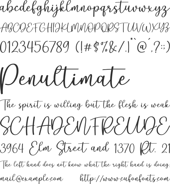 Shine Brighter font preview