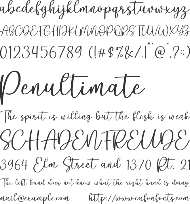 Shine Brighter font preview