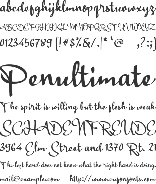 a Airilah font preview