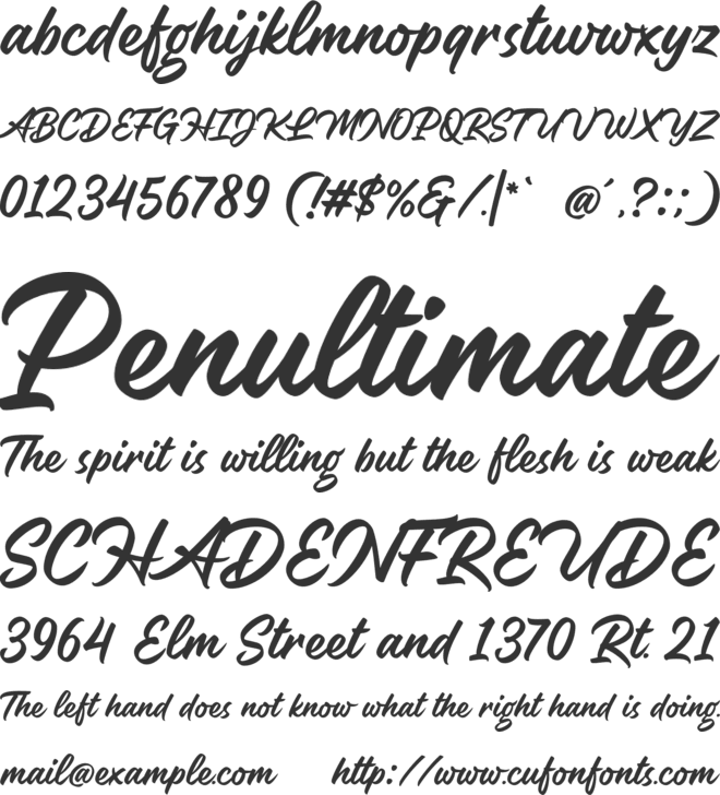 Belgates font preview