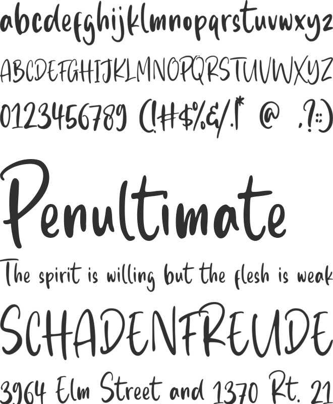 October Story font preview