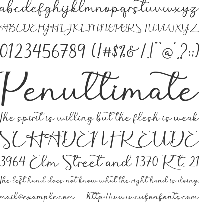 Sweet Allita font preview