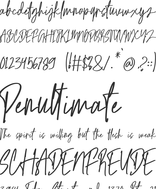 Scathing font preview