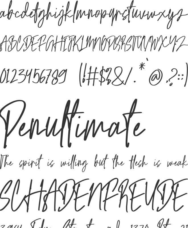 Scathing font preview