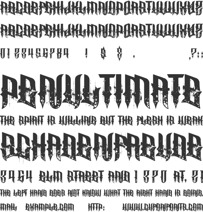 Disembowel font preview