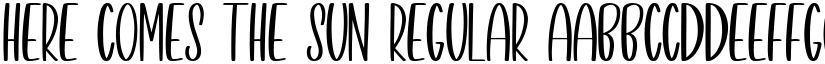 HERE COMES THE SUN Regular font
