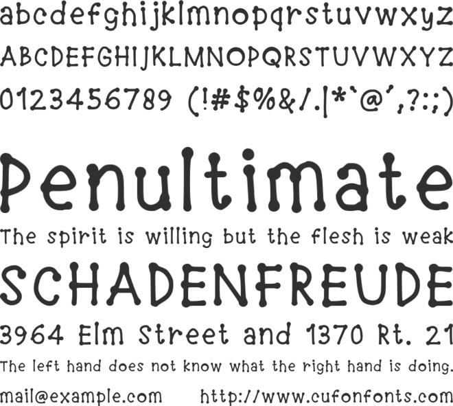Great Ink font preview