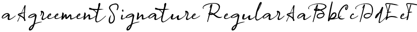 a Agreement Signature Regular font