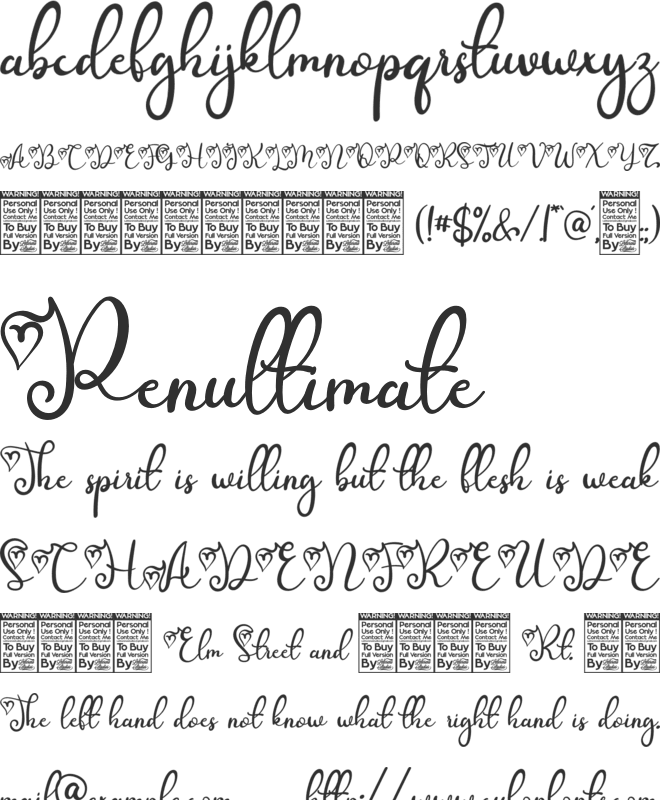 Sunday Christmas font preview