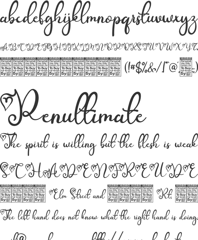 Sunday Christmas font preview