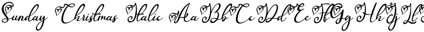 Sunday Christmas Italic font