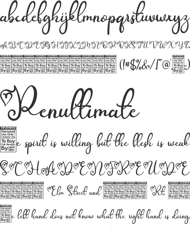 Melly Beauty font preview