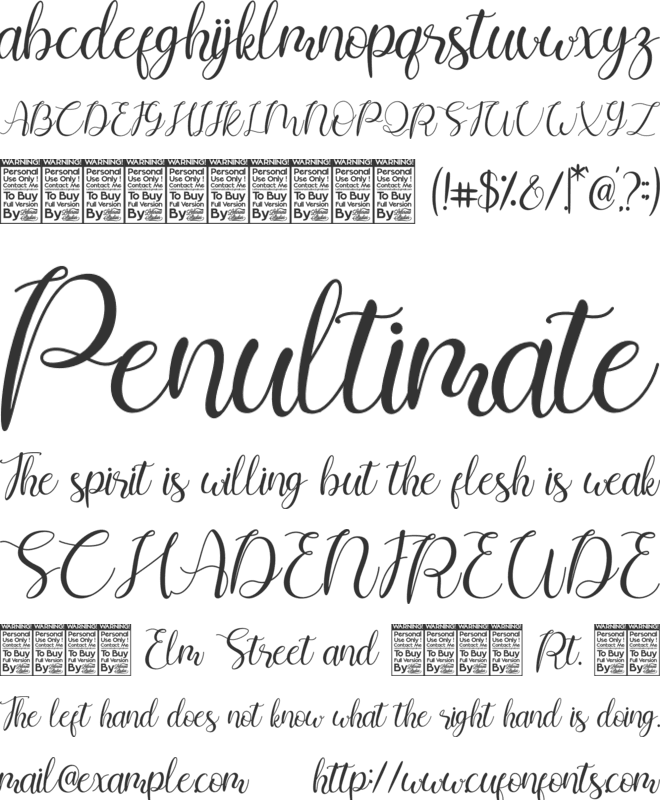 Montana font preview