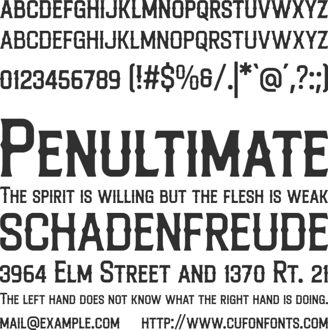 Marones font preview
