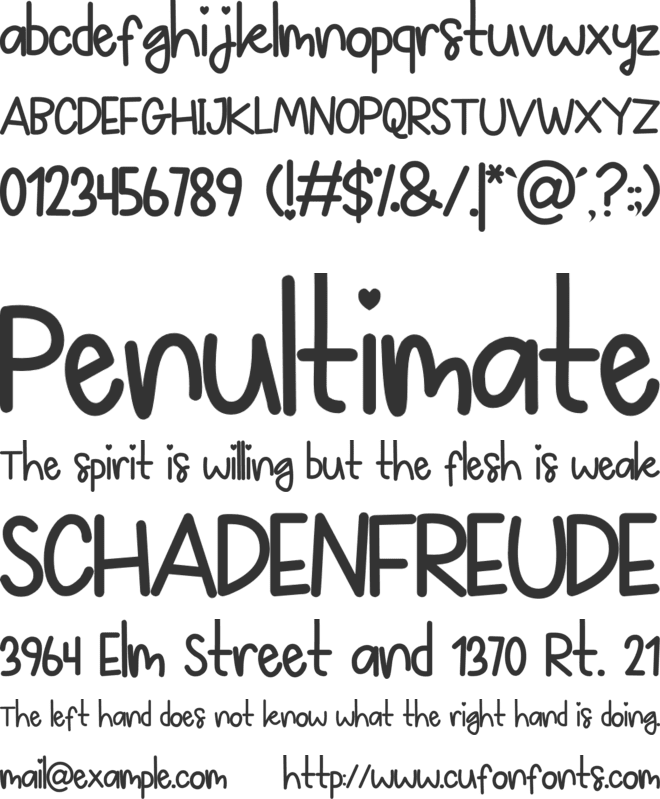 Girlsfa font preview