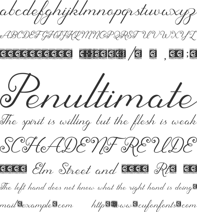 Sherley font preview