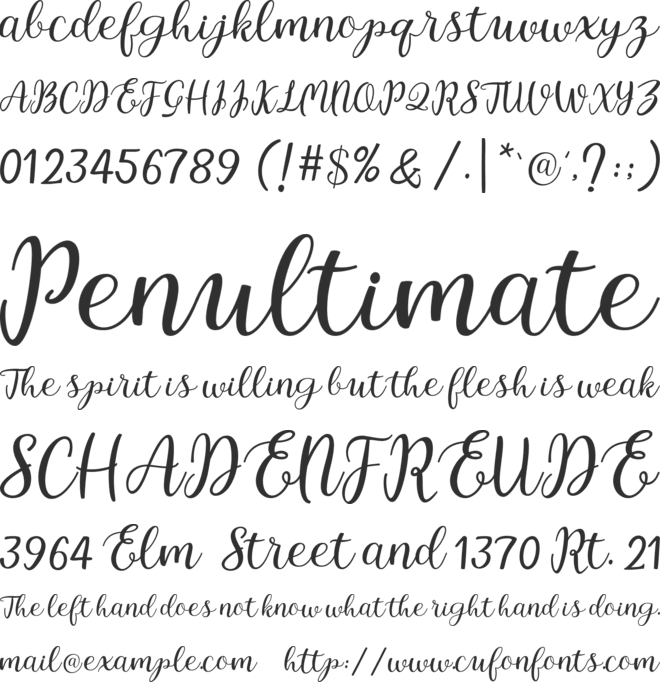 Legal Standing font preview