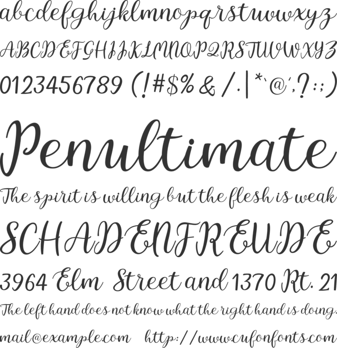 Legal Standing font preview